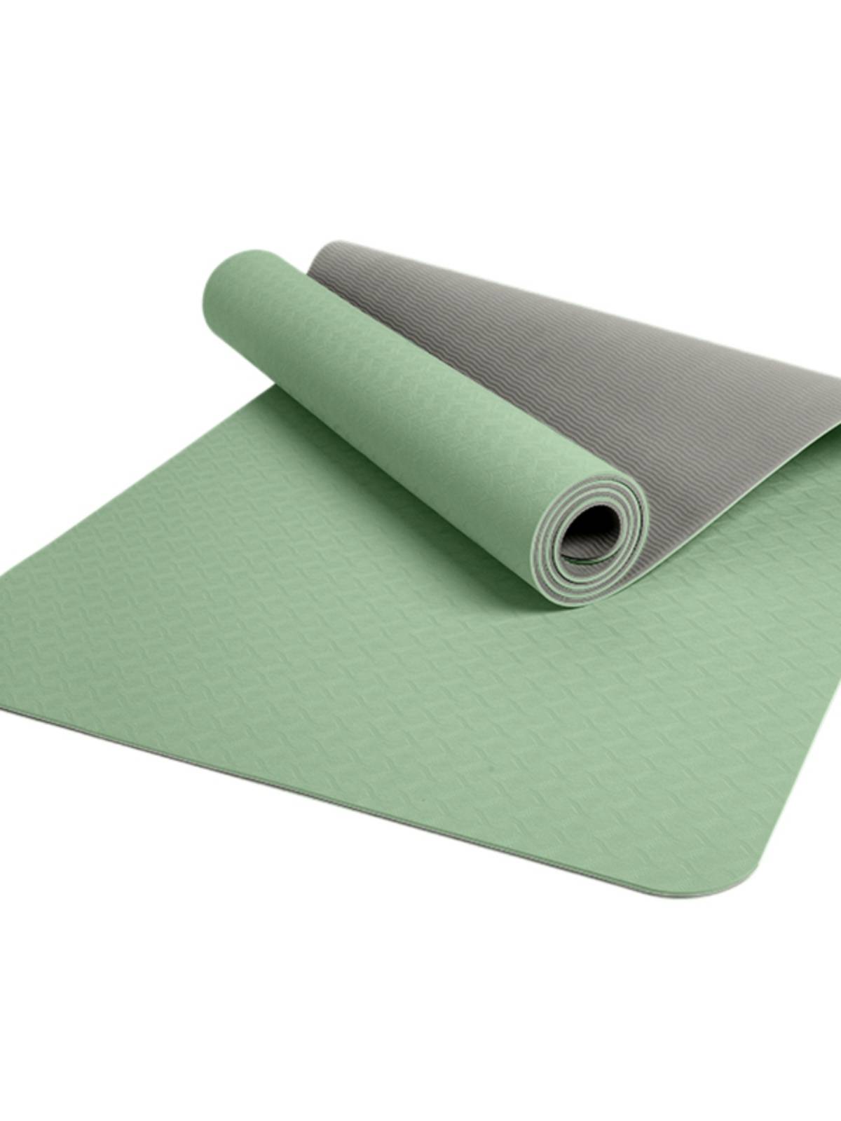 TPE yoga cushion custom print logo name anti -slip and thick beginner yoga fitness matte body line men and women