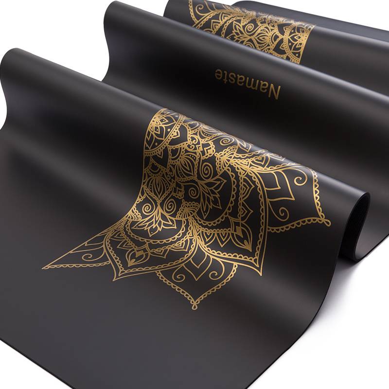 Natural rubber yoga pad anti -slip beginner scholar hot gold local tyrant pad PU yoga mats fitness professional can customize logo