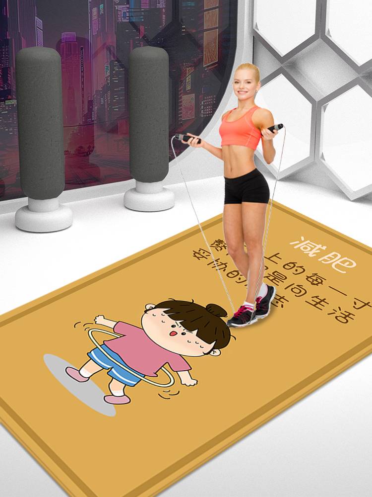 Home -thickened anti -slip shocks and yoga pads for girls dedicated to shaping body sound insulation noise, noise, shock -proof exercise fitness cushion