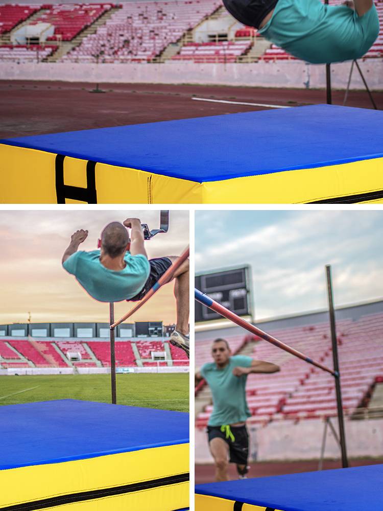August high -jump pad folding waterproof Taekwondo martial arts empty overturn gymnastics training rock climbing protection sponge mat