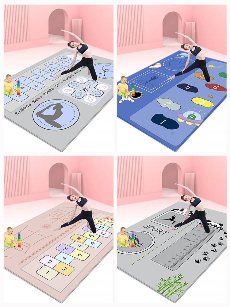 Parent -child yoga cushion household fitness pad anti -slip pad sound insulation parent -child dance dedicated sports yoga mat