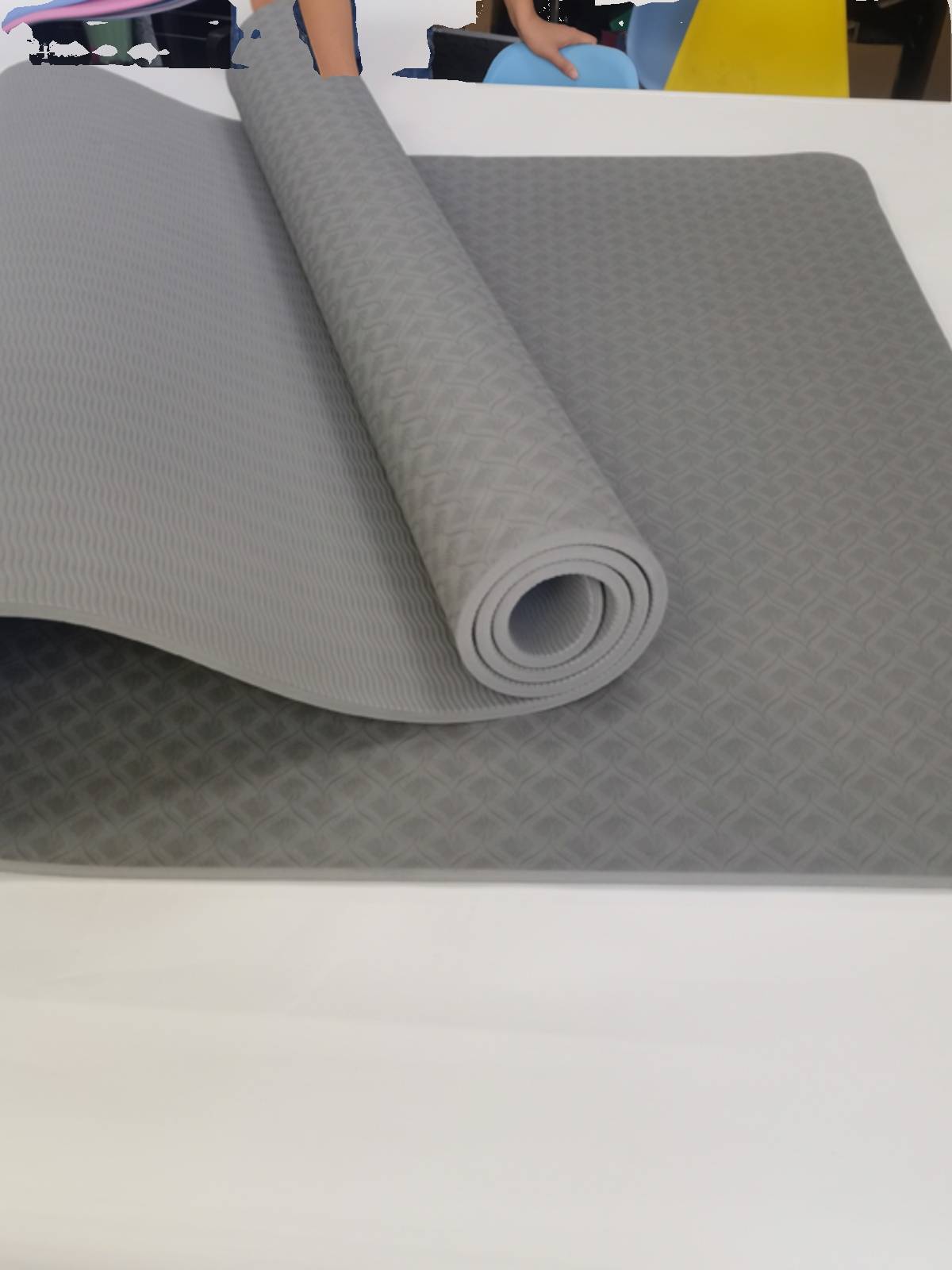 Micro -defect tpe widening thickened 90cm yoga pad body line Furnishing ground dance ground -cushion anti -slip can customize logo
