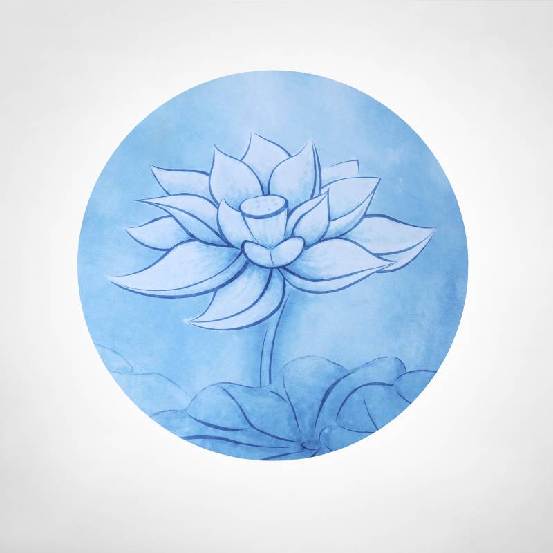 Round yoga pad anti -slip natural rubber hitting floor mat, carpet, meditation suede Pu cork meditation