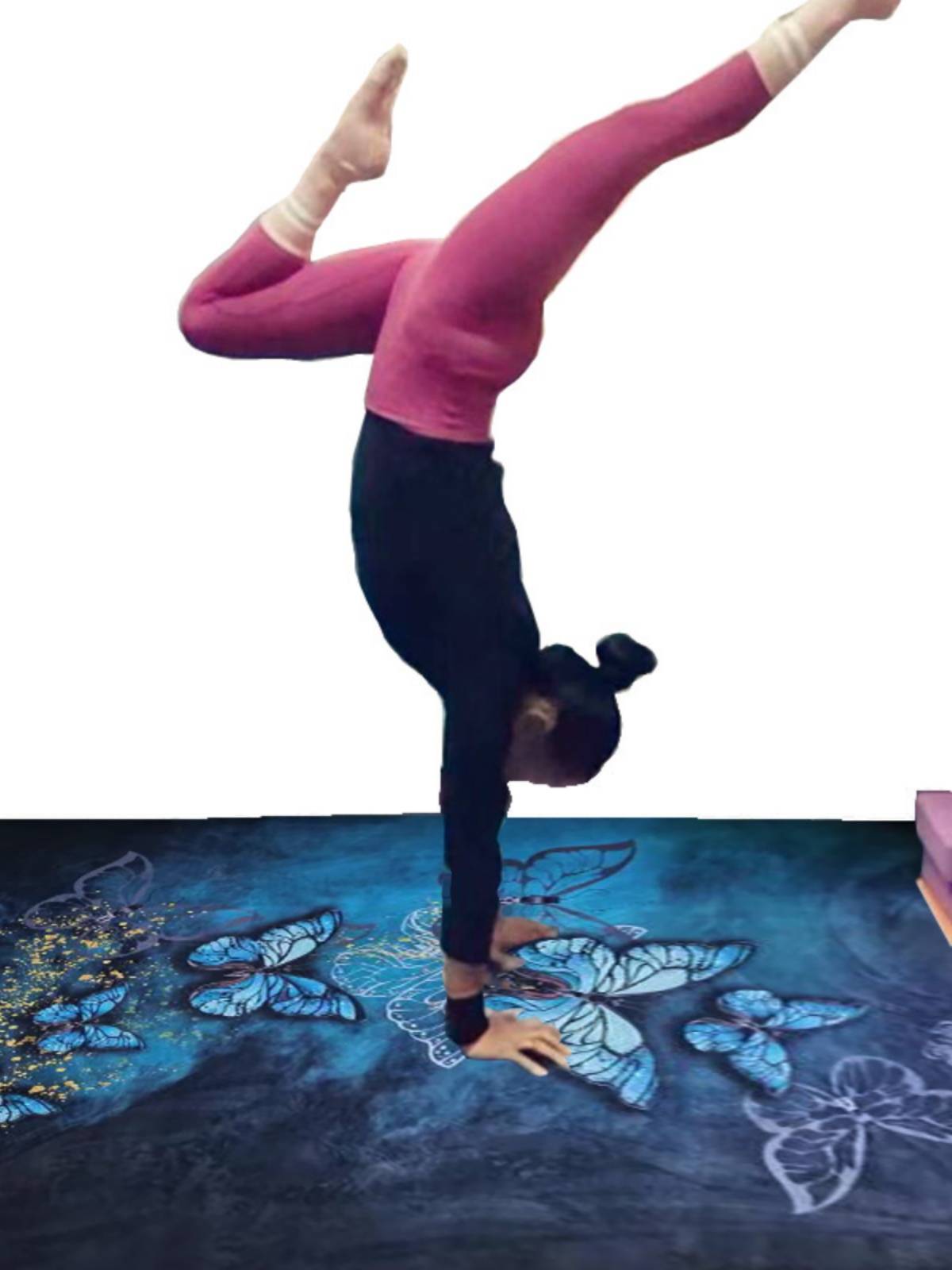Double -widening and lengthened slide yoga pad multi -user sound insulation shock absorption natural rubber suede suede sweat absorption anti -slip
