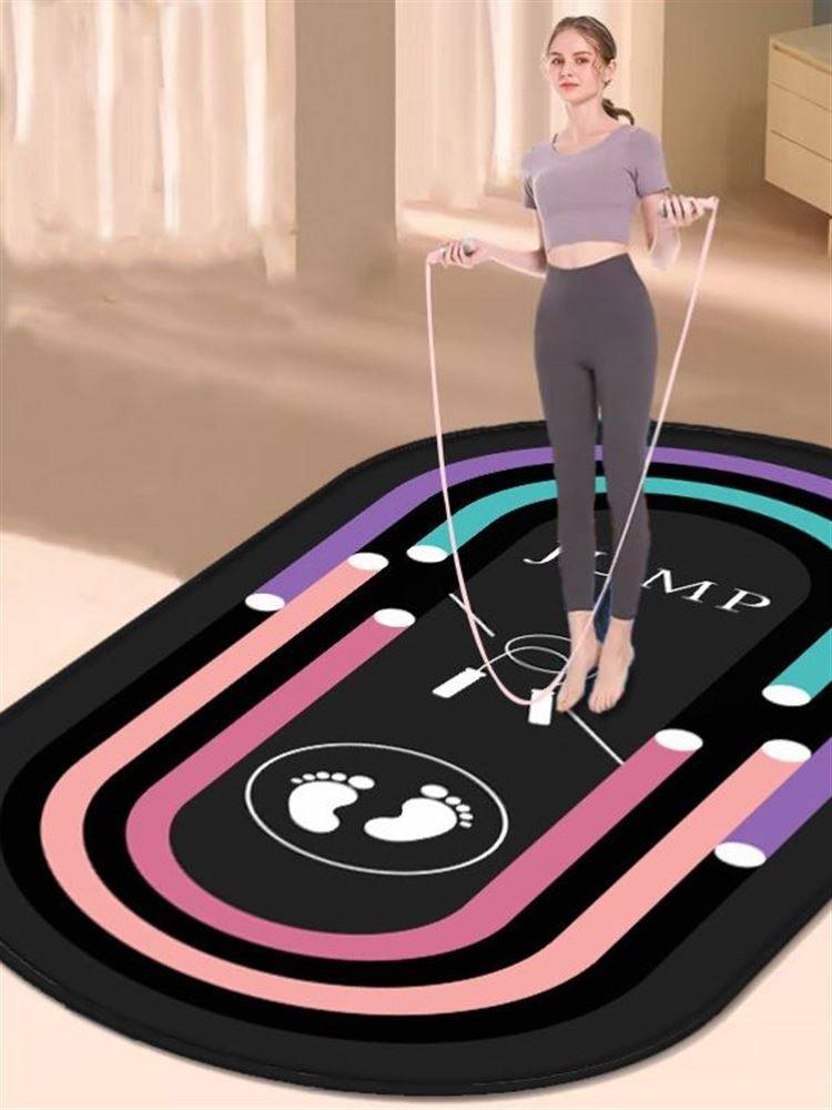 Family fitness floor mat, Liu Genghong, the same type of jumping weight loss weight loss, big piece yoga mat, fitness room carpet -style non -slip