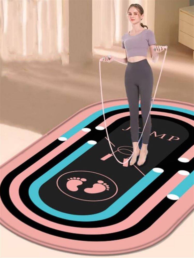 Family fitness floor mat, Liu Genghong, the same type of jumping weight loss weight loss, big piece yoga mat, fitness room carpet -style non -slip