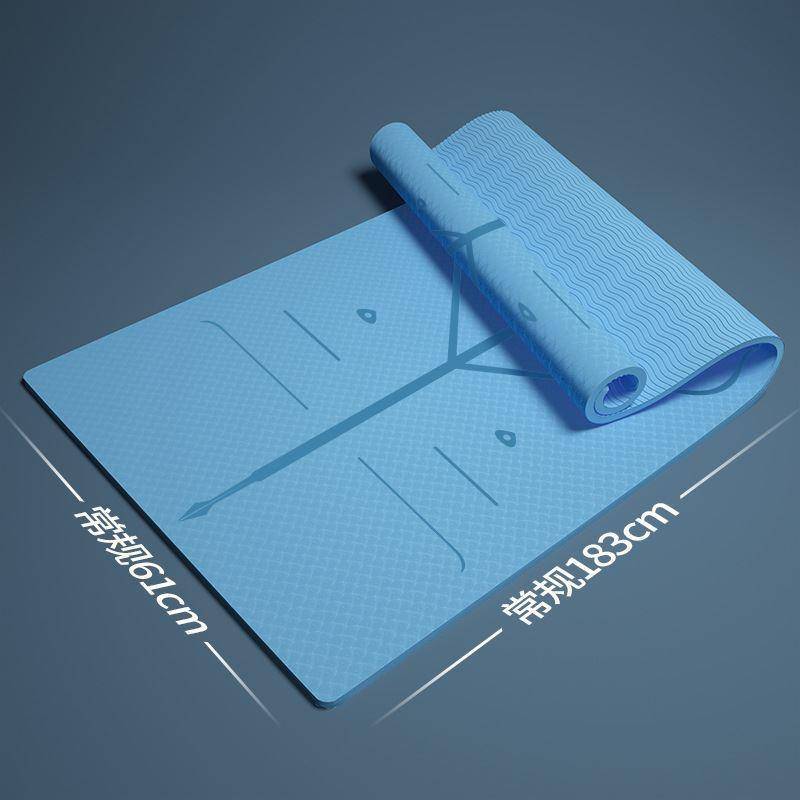 Yoga cushion increases thick -skid fitness cushion TPE household ground mats male and female sound insulation and widening sports rope jumping pad
