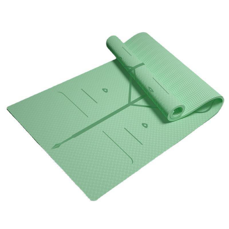 Yoga cushion increases thick -skid fitness cushion TPE household ground mats male and female sound insulation and widening sports rope jumping pad