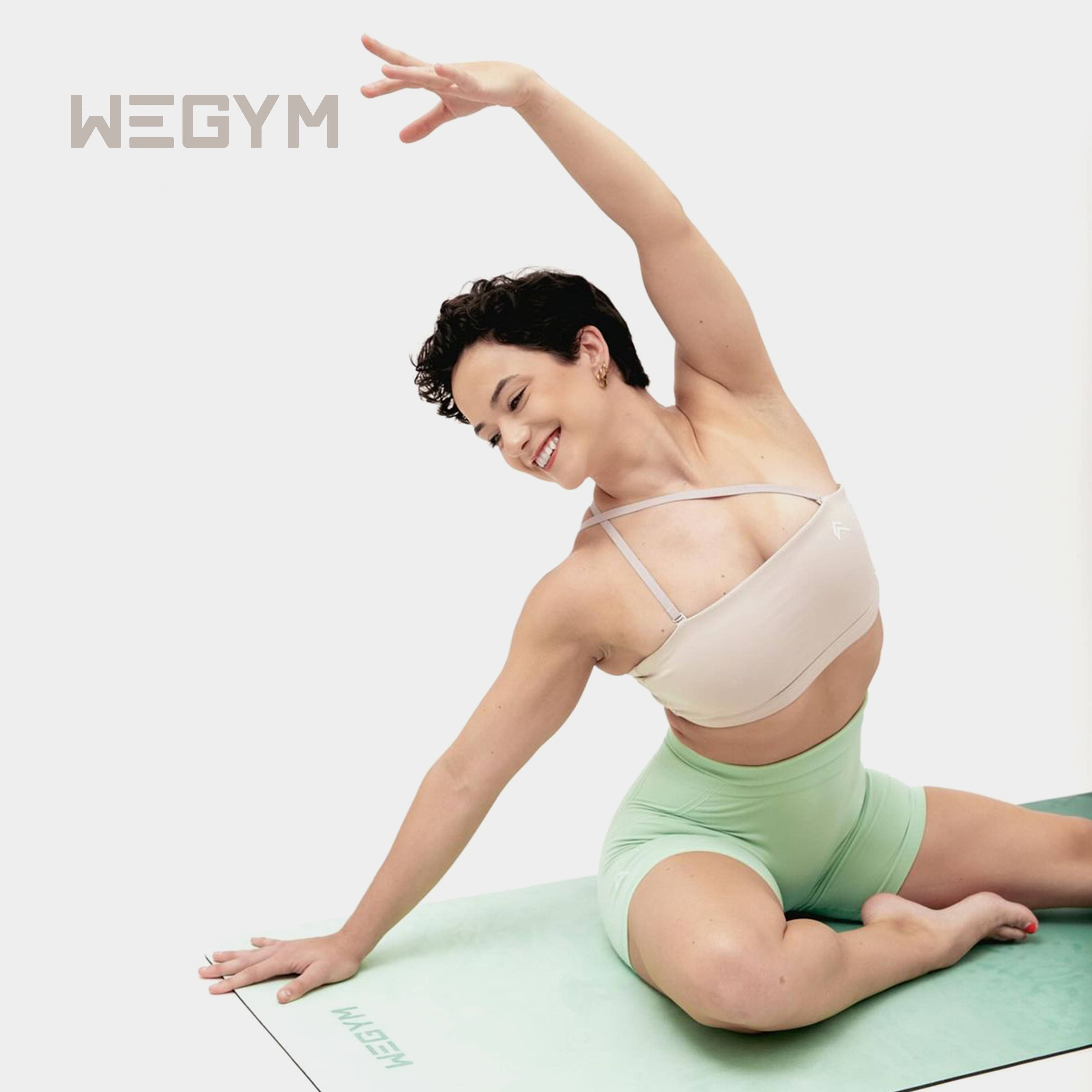 Wegym natural rubber suede cushion ladies fitness weight loss home anti -slip static environmental professional mat