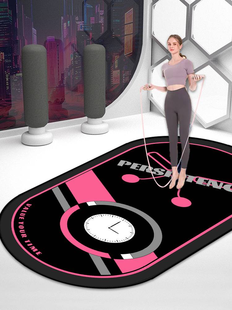 Thickened shock -reducing yoga mat room indoor fitness pad anti -shock anti -shock anti -slip stubborn thick jumping cushion jump rope shock absorption pad