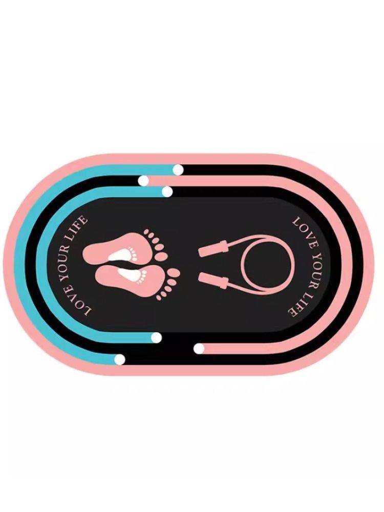 Thick skipping rope shocking mat, yoga cushion oval ground cushion house mute anti -slip fitness and sound insulation sports major