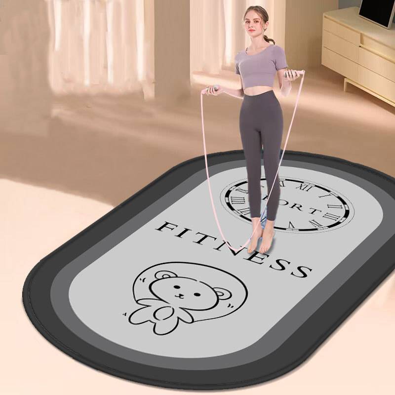 Men and women's skipping rope pads thickened sound barrier shock -absorbing room silent anti -skid fitness professional yoga pads