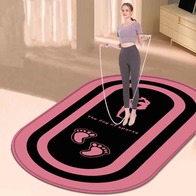 Men and women's skipping rope pads thickened sound barrier shock -absorbing room silent anti -skid fitness professional yoga pads