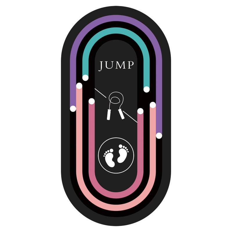Men and women's skipping rope pads thickened sound barrier shock -absorbing room silent anti -skid fitness professional yoga pads