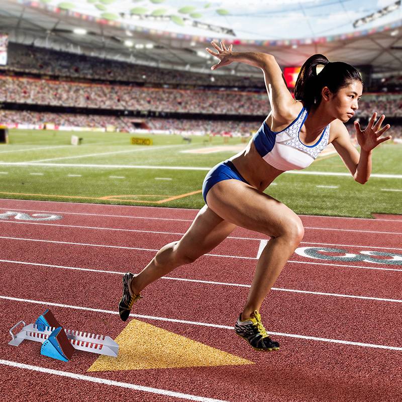 All-hand hand-and-hand starters for the track and field race