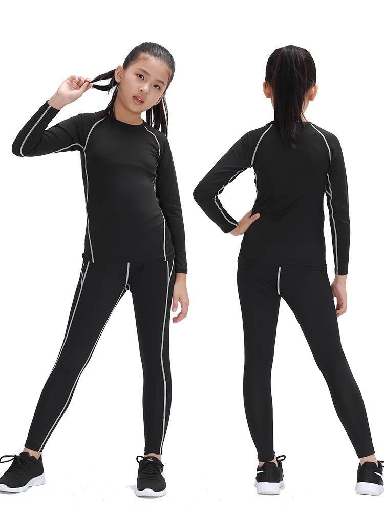 Sports basketball for girls with children in shorts, running in shorts, a football dryer suit, gym pants