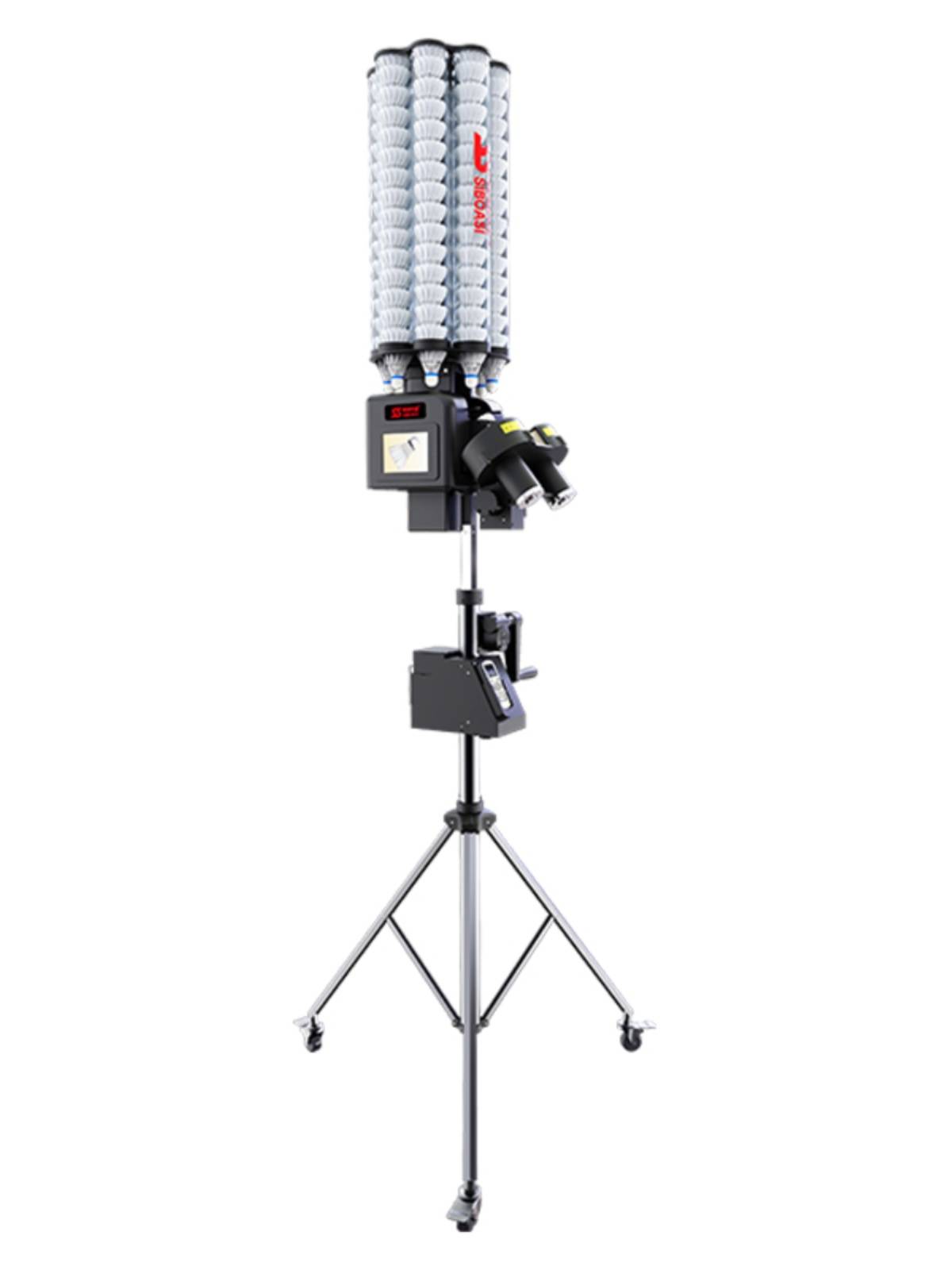 A NEW SPAUS B5 6-GENERATION SMART BADMINTON SELF-PLAYER TRAINER WITH A SINGLE PERSON TO PRACTICE THE GOD