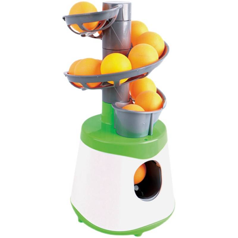Ping-pong players with a single-person player trainer with a portable automatic player