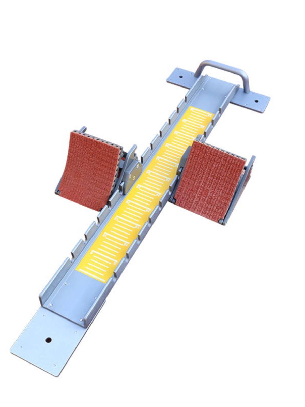 Aluminium alloy starter track and track equipment, and thick aluminium bands, adjustable