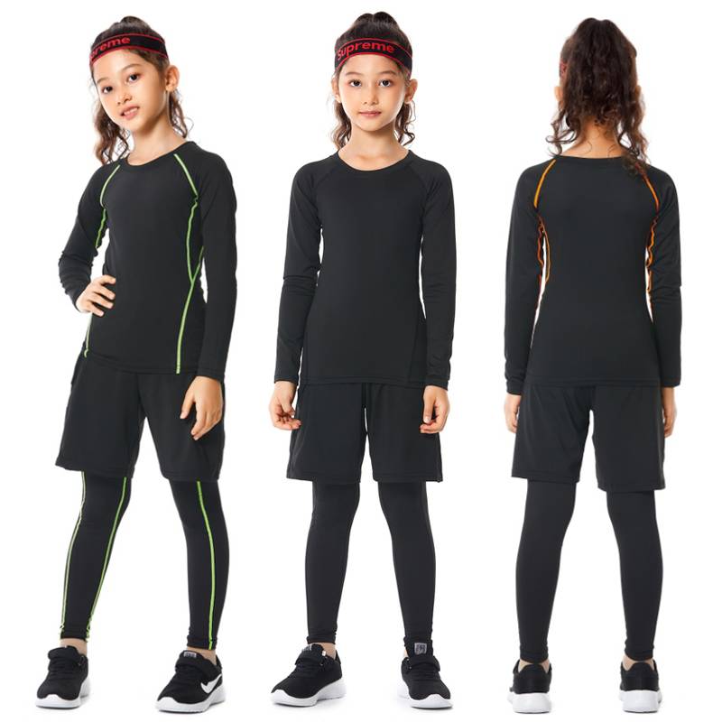 Children ' s tights training for basketball football, girls in running yoga gym, bottom drying