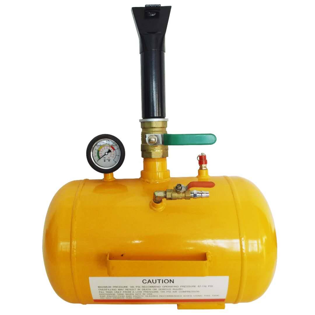 Large car tyre charger, car tyre sealer, high pressure inflater tank, large vehicle vacuum tire burster package