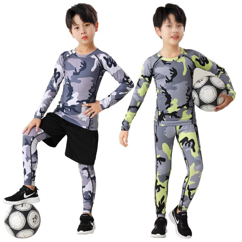 Four sets of children ' s tights, running gyms, boys ' fast-dry basketball bottom-up basketball