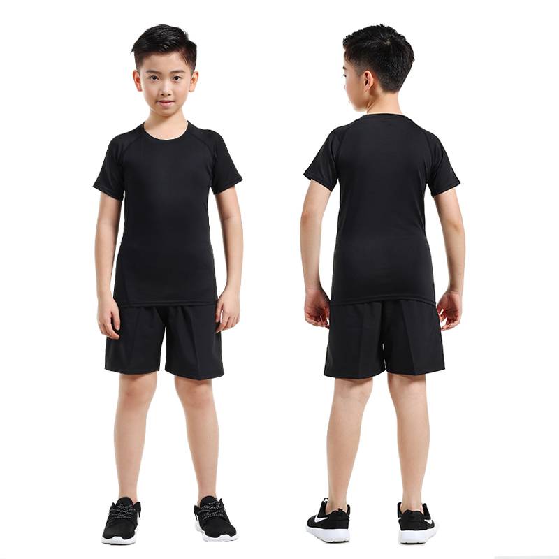 Summer children ' s sports tights, men ' s training in gymsuits, football-speed dry shorts