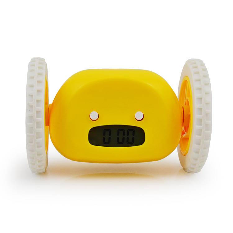 It's a yellow clock and a screwdriver