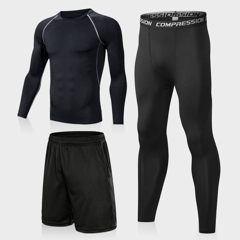 Three sets of 1001 gray line long sleeves