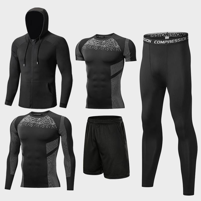 Five sets of 202 black coats