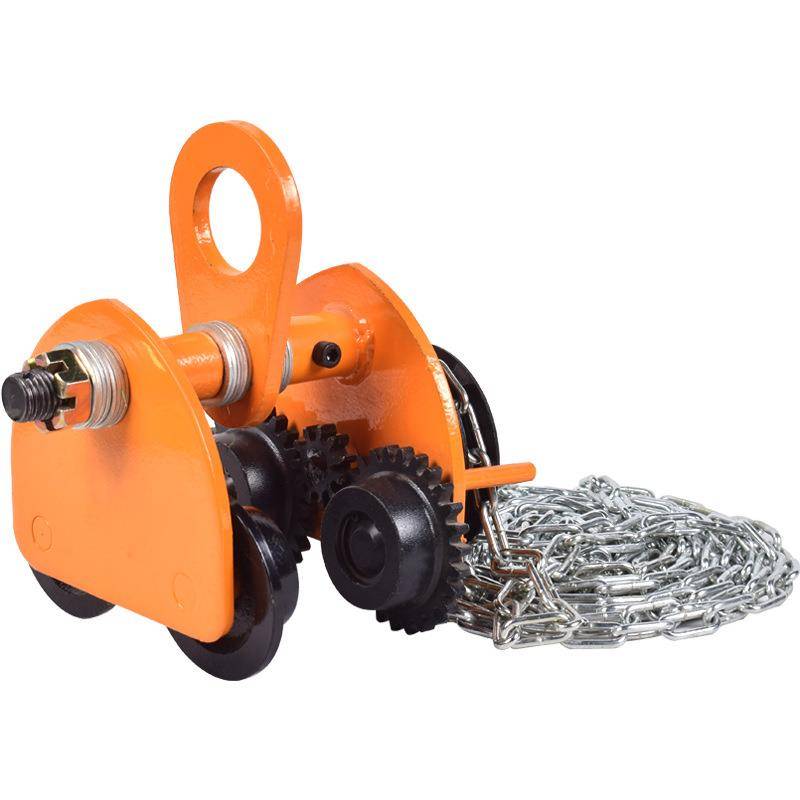 Hand-pusher puller scooter steel roller 0.5/1/2 tons single-tracker crane