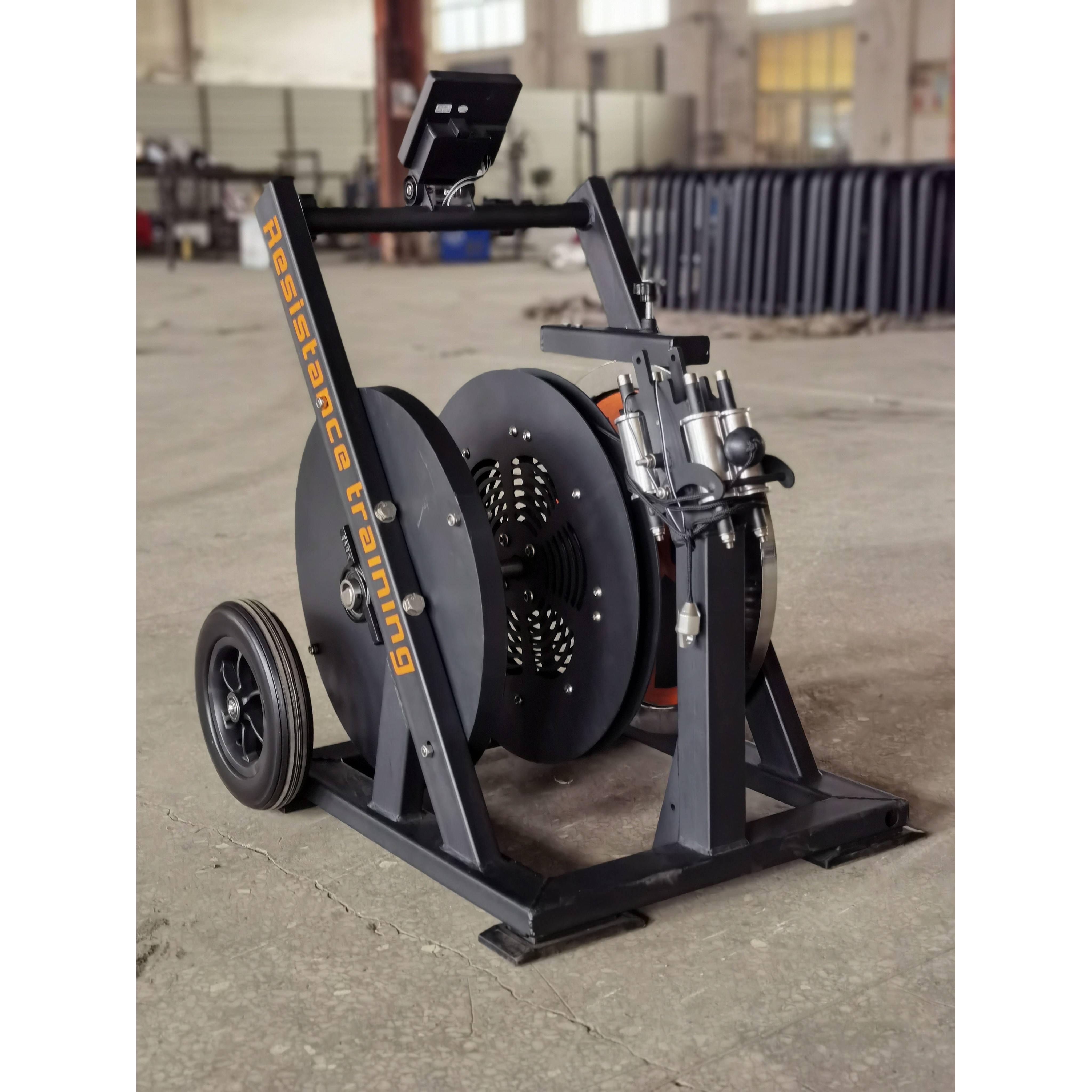 The track and field running equipment regulates the resistance 1080 towed trainer's body-force-retarded leg-retarding cord