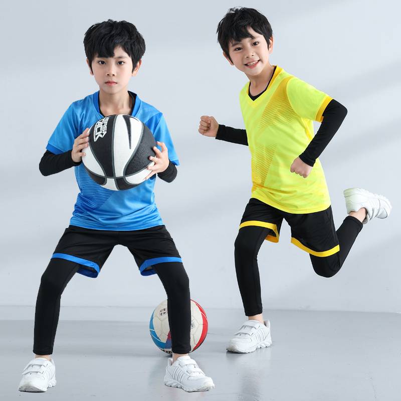 Children ' s tights training suit for boys in basketball sports