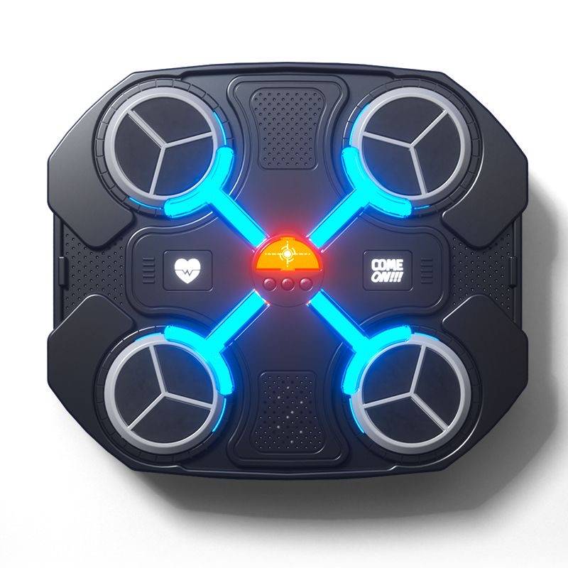 Smart music boxing machine wall training for family reactioners to use child sandbags to break up adult pressure wall devices