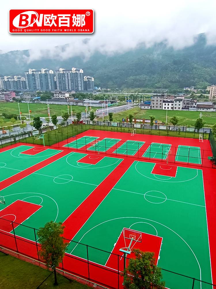 Oubana suspended floor basketball court outdoor kindergarten operating field cushion playground outdoor assembly sports floor
