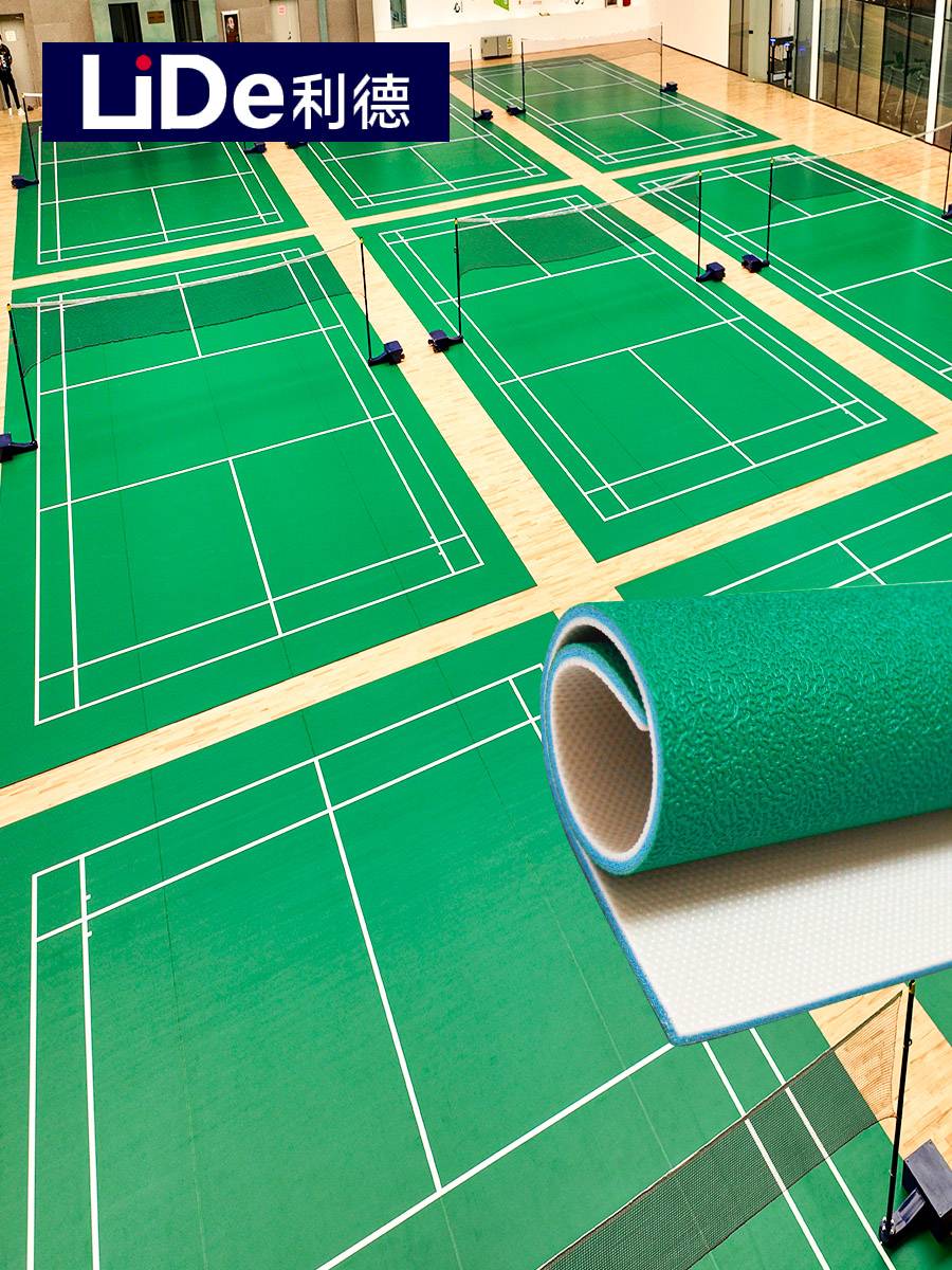 Led Badminton Placement Gel Cushion Room Interior and Outside Anti -slip PVC Sports Plastic Plastic Plastic Plastic Floor