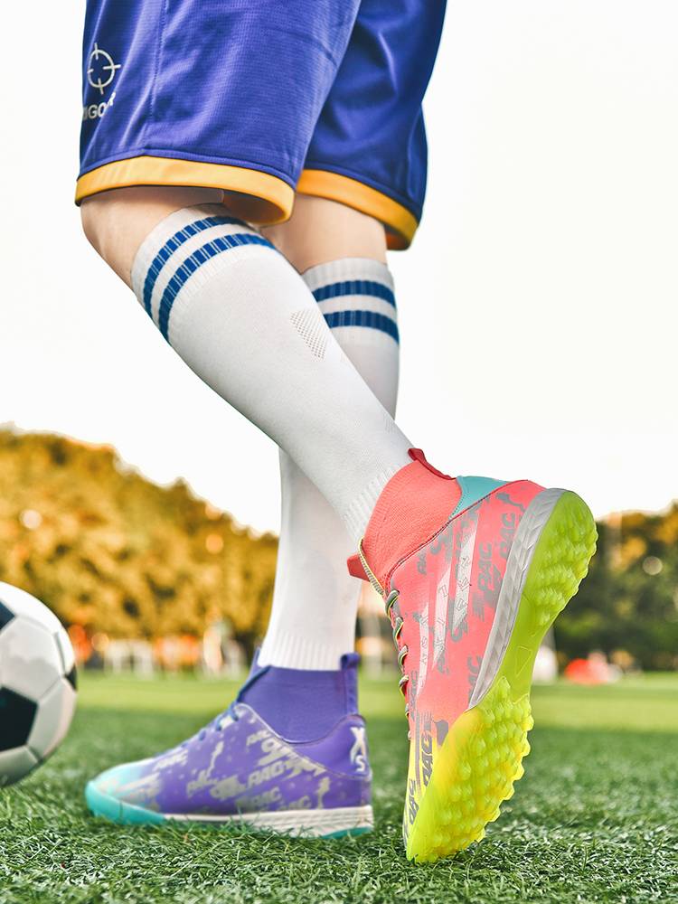 2024 new children's football shoes boys and girls TF broken nail genuine assassin AG long nail primary school training shoes