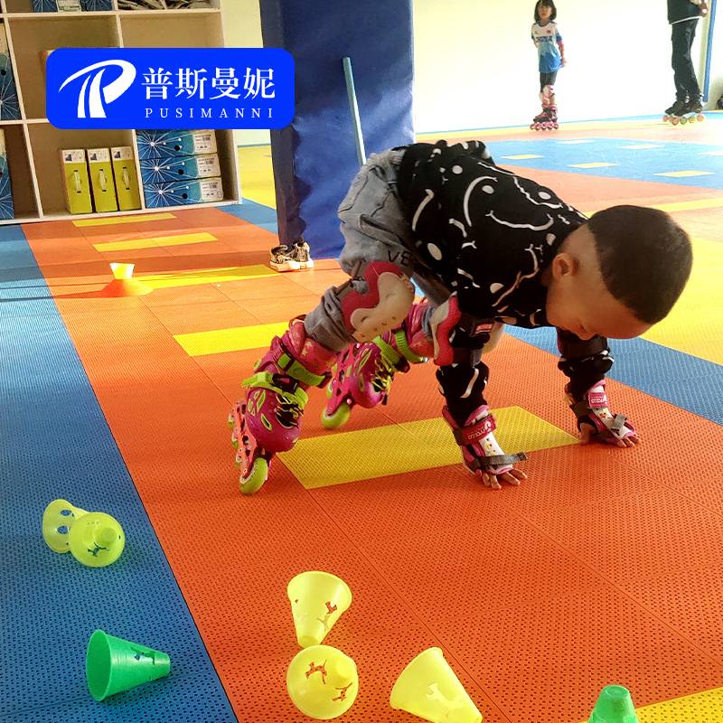 Suspension floor wheel slide training dedicated to dry ice rink non -slip assembly sports floor basketball court kindergarten