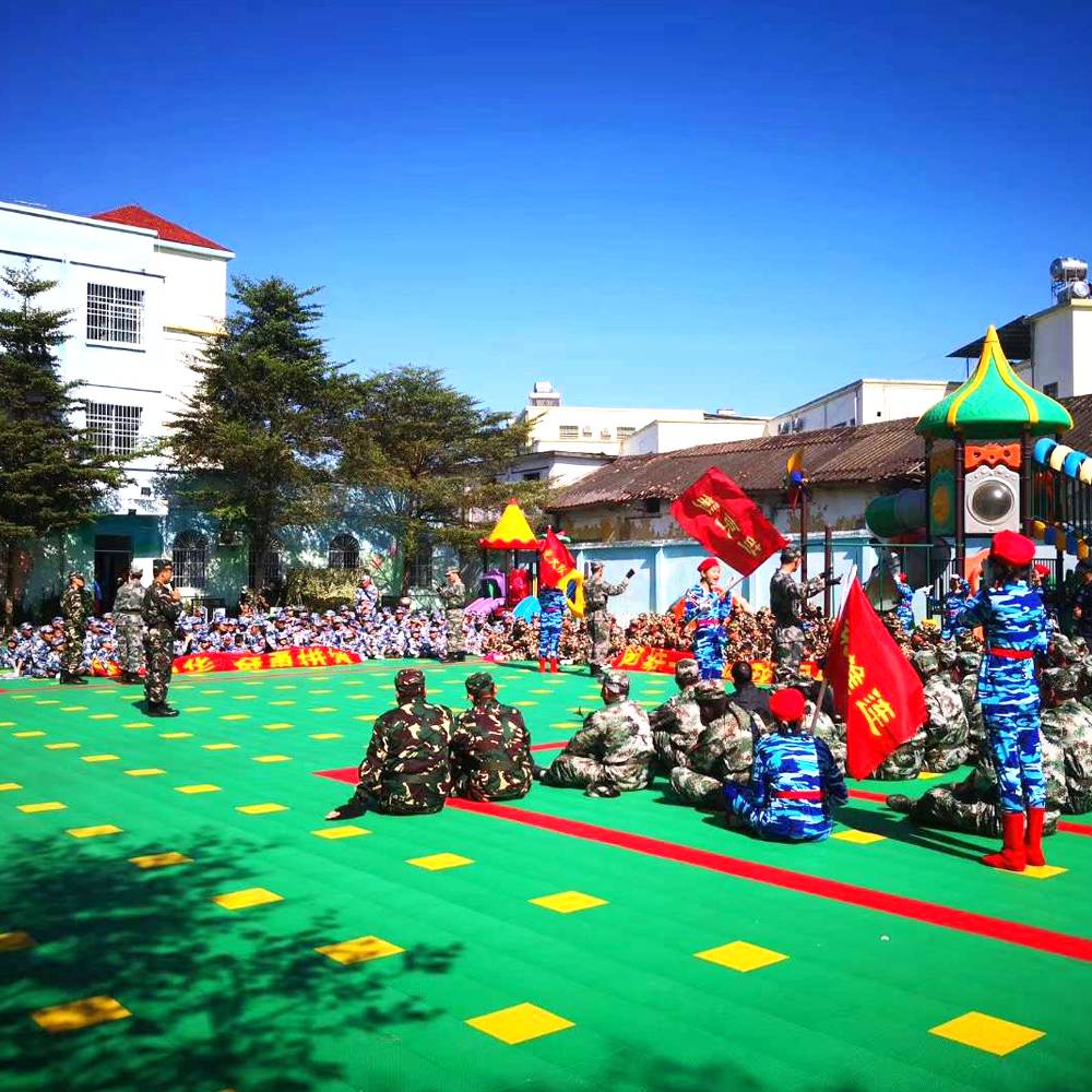 Kindergarten suspended floor basketball court dry ice rink playground outdoor suspended plastic assembly sports flooring