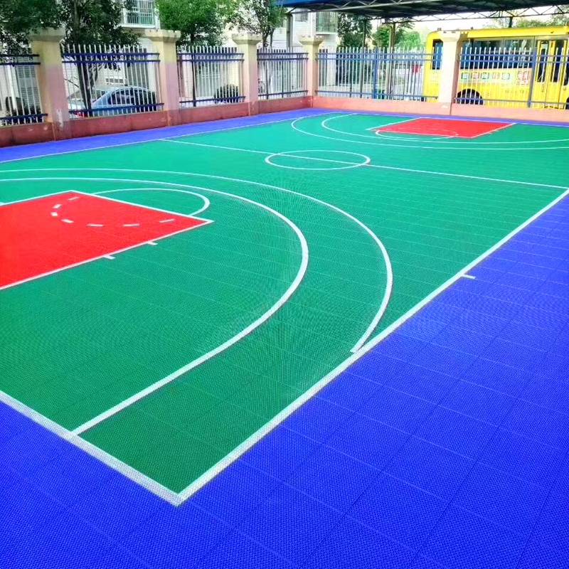 Kindergarten suspended floor basketball court dry ice rink playground outdoor suspended plastic assembly sports flooring