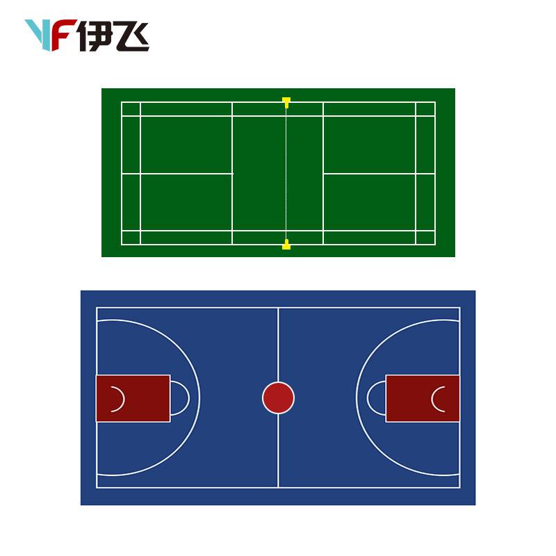 Badminton venue rubber pads indoor sports floor PVC plastic floor pad table tennis basketball basketball volleyball ground glue