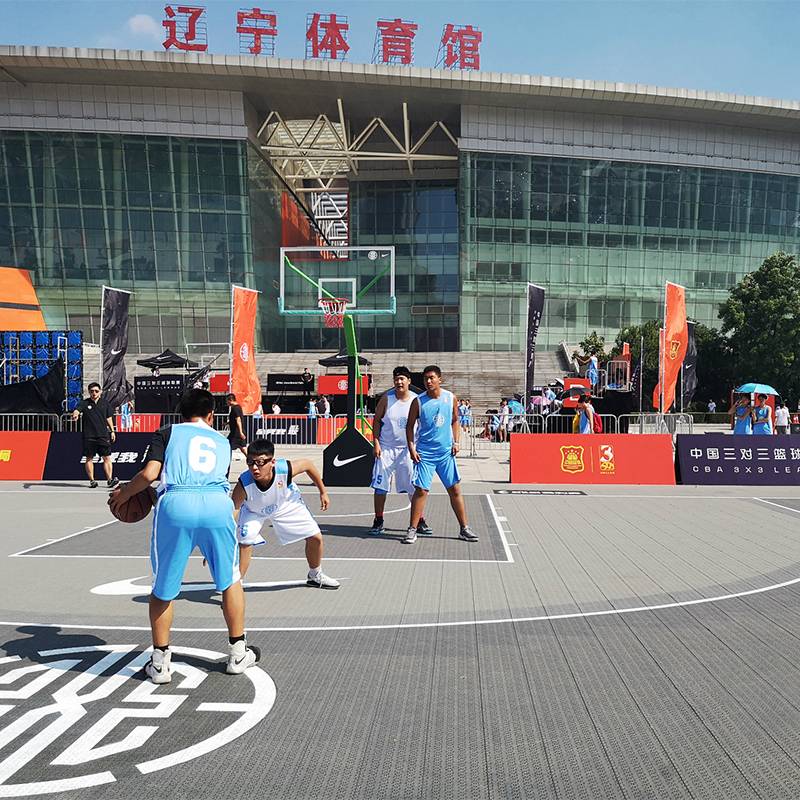 Kanglihui 3V3 Basketball Games Sports Floor PVC Plastic Basketball Stadium Suspension and Lauding Floor Floor