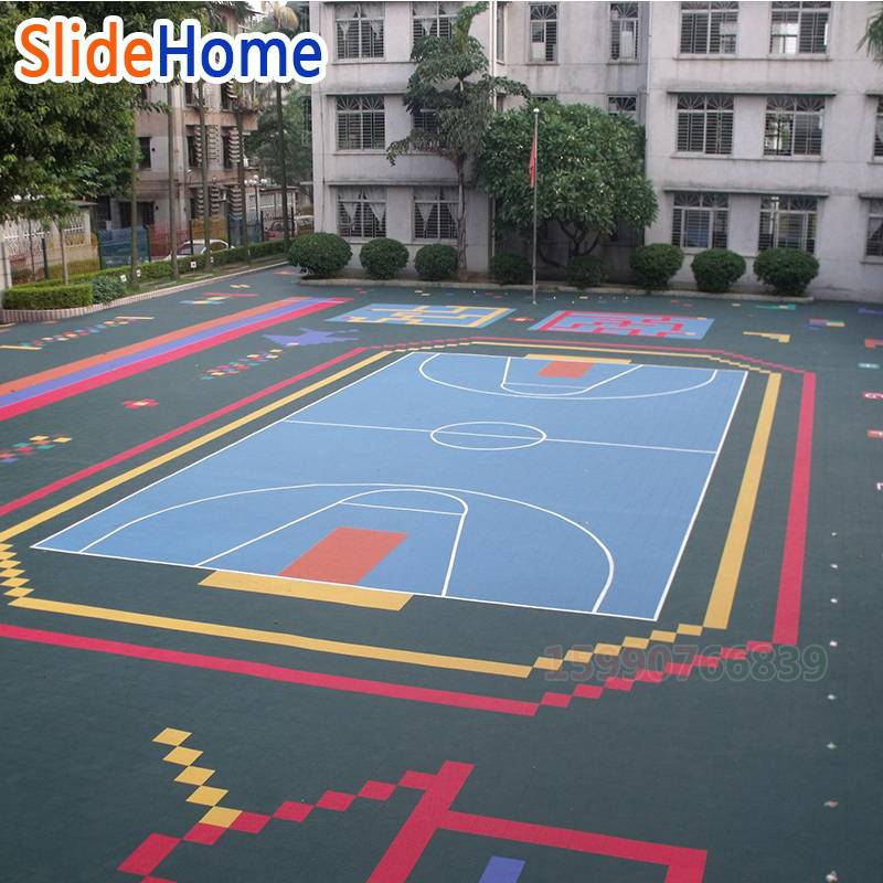 Suspended assembly Sports Flooring Kindergarten outdoor anti -slip plastic field outdoor basketball court sports venue
