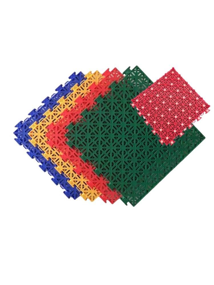 Sports-floating flooring kindergarten playground outdoor plastic wheel-sliding plume basketball field duct pads