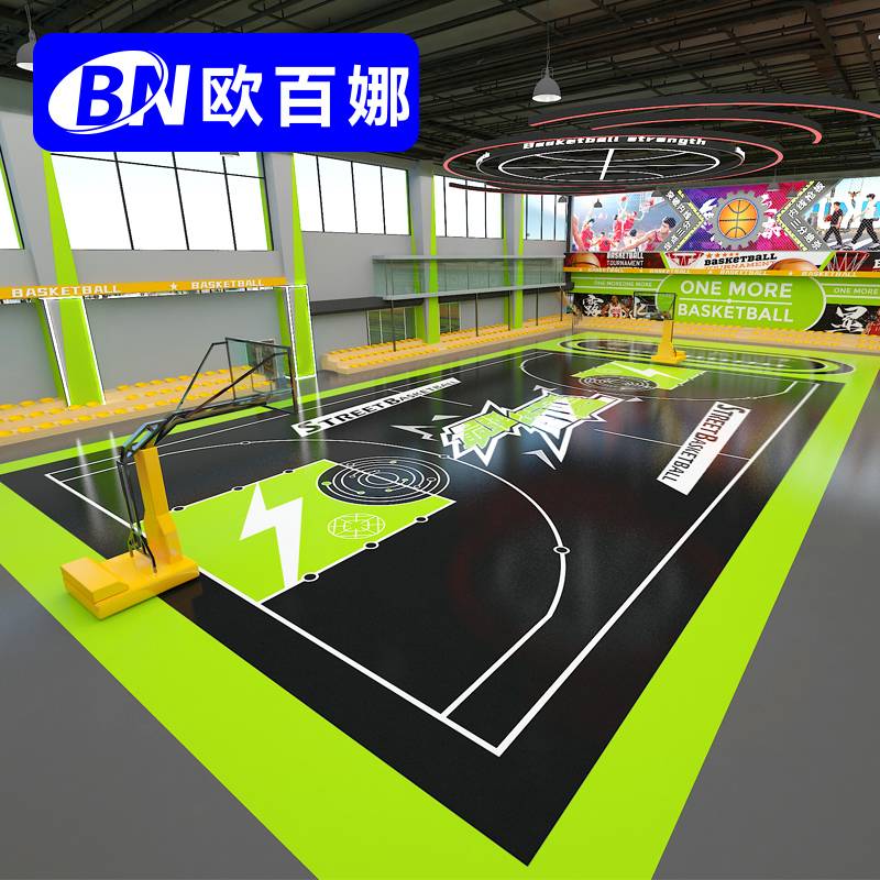Oubana Basketball Place Glossal Practitioner Basketball Interior Sports Flooring Basketball Hall Special Customized Plastic Pad
