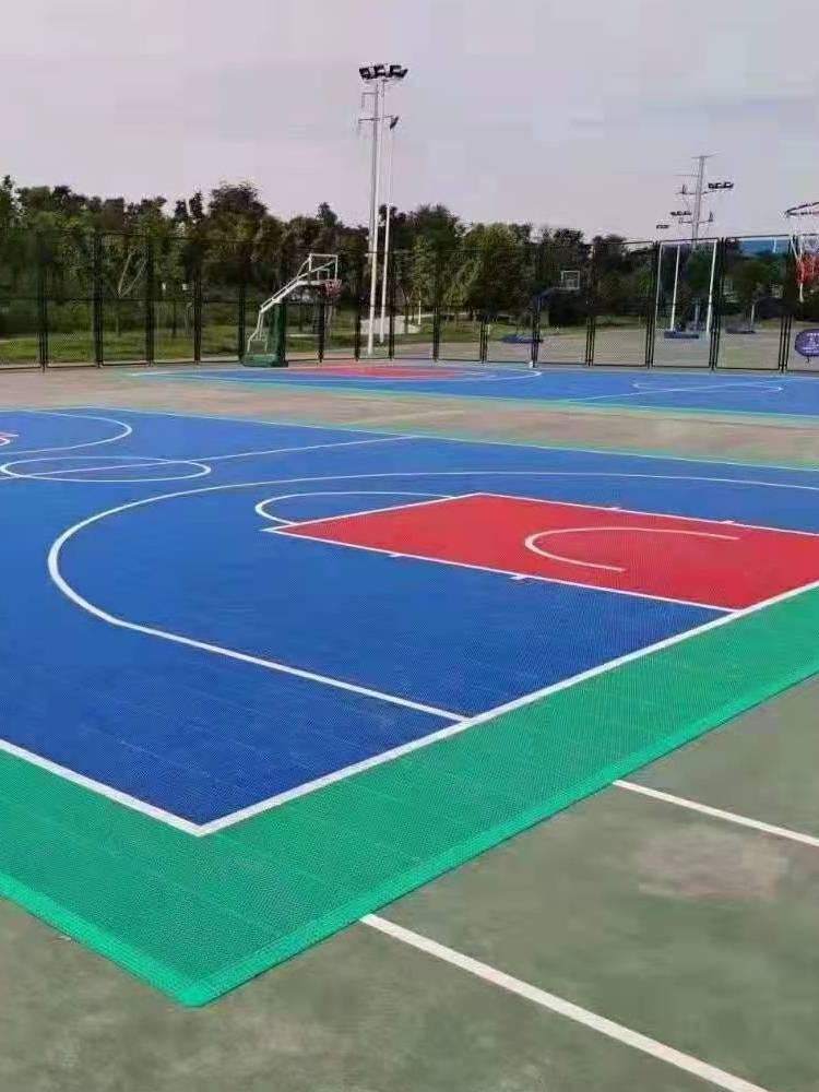 Suspended floor outdoor kindergarten in the basketball court outdoor garden badminton outdoor children's physical fitness assembly non -slip sports floor