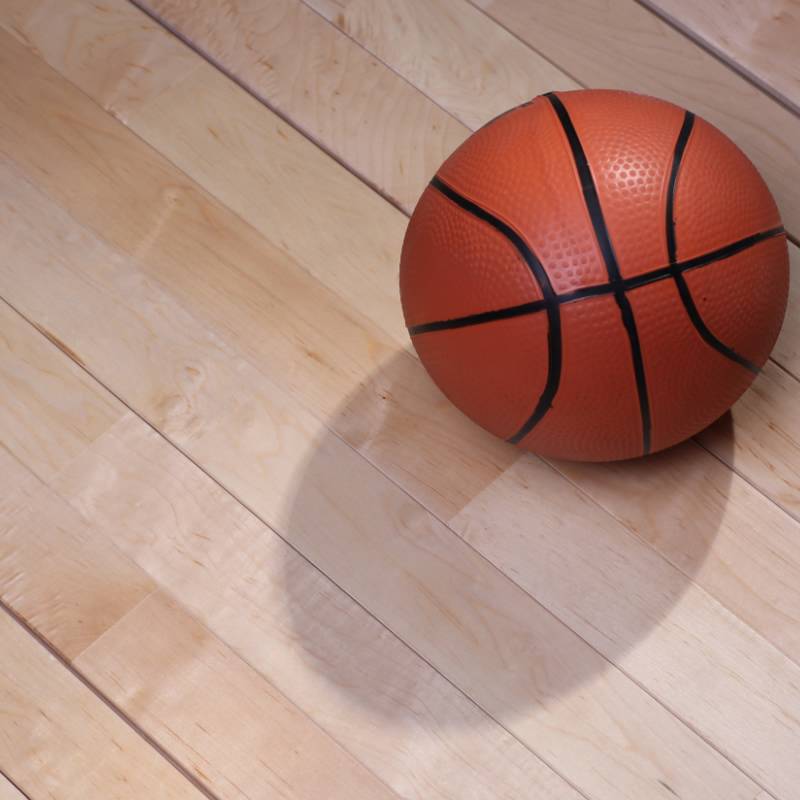 Specialized wood sports floors at the Badminton Stadium Stadium in the sportswood basketball field
