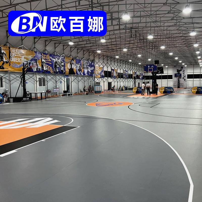 Oubana Basketball Field Jelly Room Customized Children's Basketball Hall PVC Cushion Stadium Sports solid wood flooring
