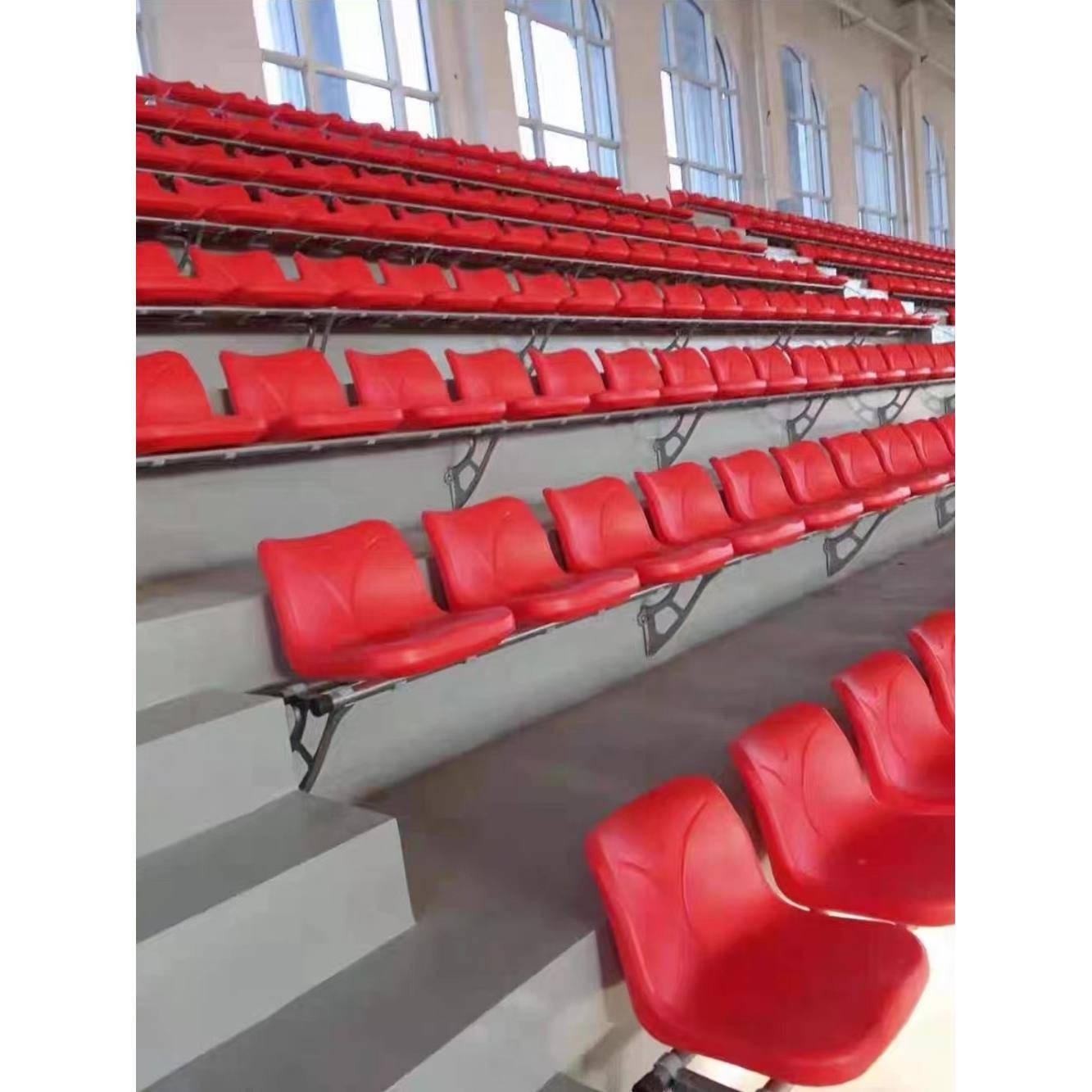 Jiangxi Volleyball chair waiting for the auditorium gymnasium seat sports venue plastic seat football field telescopic stand