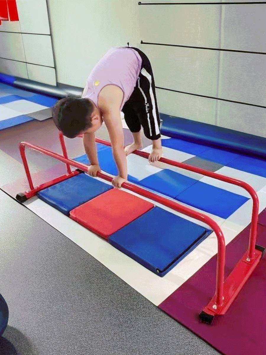 Children's double bar reptile rack household room, one -legged double bar landing shelf body training museum training dwarf double bar